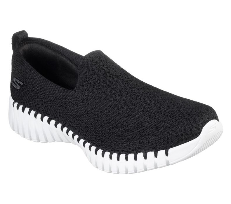 Skechers Gowalk Smart - Glory - Womens Slip On Shoes Black/White [AU-SO7503]